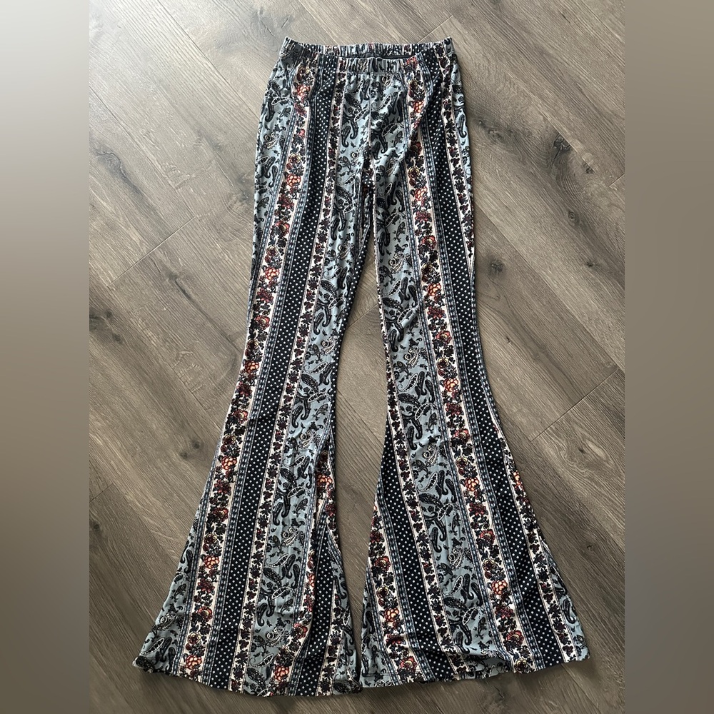 Flared Patterned Pants